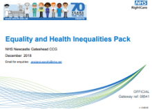 Equality and Health Inequalities Pack: NHS Newcastle Gateshead CCG